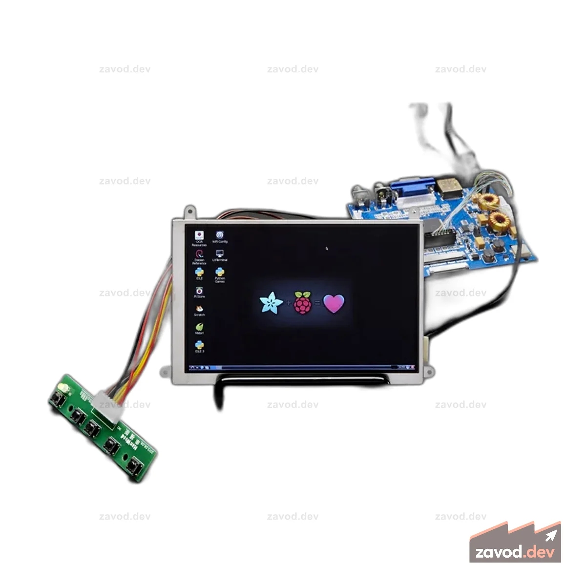 5.6 Комплект дисплея аудио 1280x800 (720p) — HDMI/VGA/NTSC/PAL
