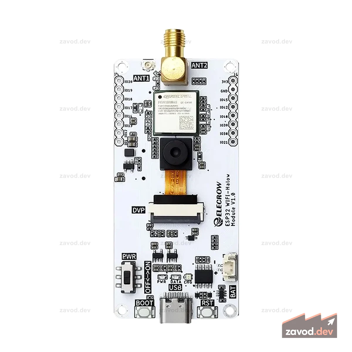 ESP32 Wi-Fi-модуль HaLow с камерой 2 Мп | Высокая скорость 32 Мбит/с | Передача на большие расстояния-915 МГц