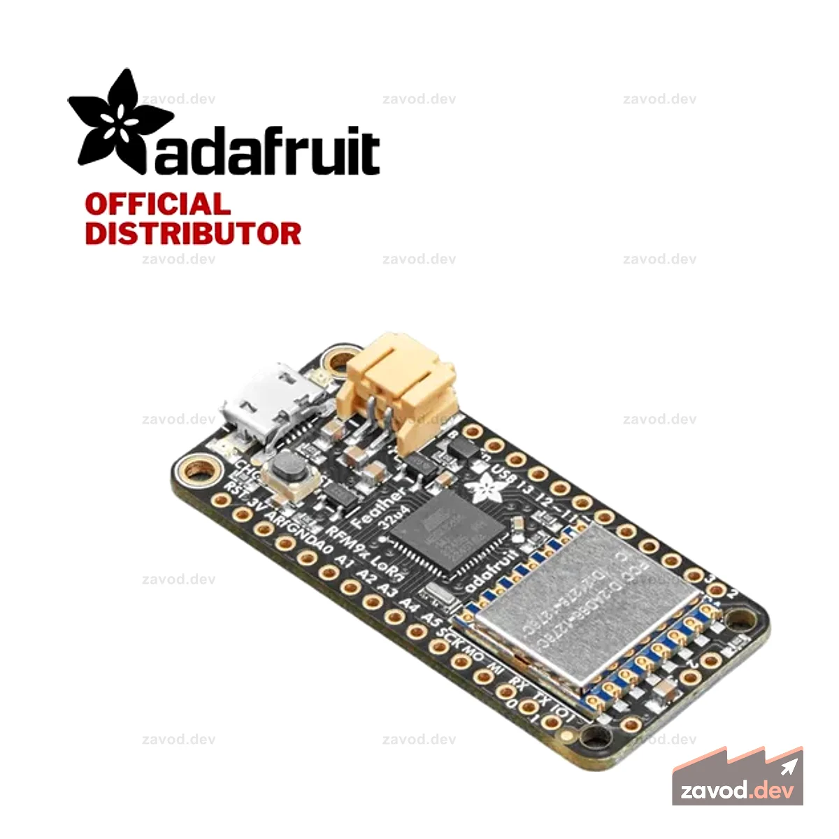 Радио Adafruit Feather 32u4 RFM95 LoRa - 868 или 915 МГц - RadioFruit