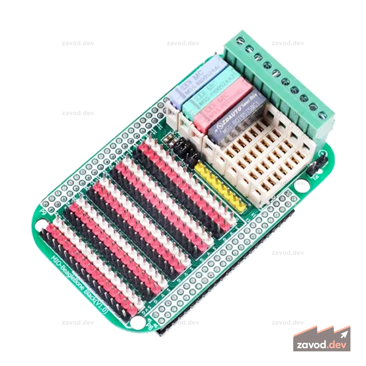 Стартовый комплект MIO-BeagleBone Black с платой расширения, 4 модулями ввода-вывода M5S и ПЛК - совместим с платой разработки BeagleBone Black
