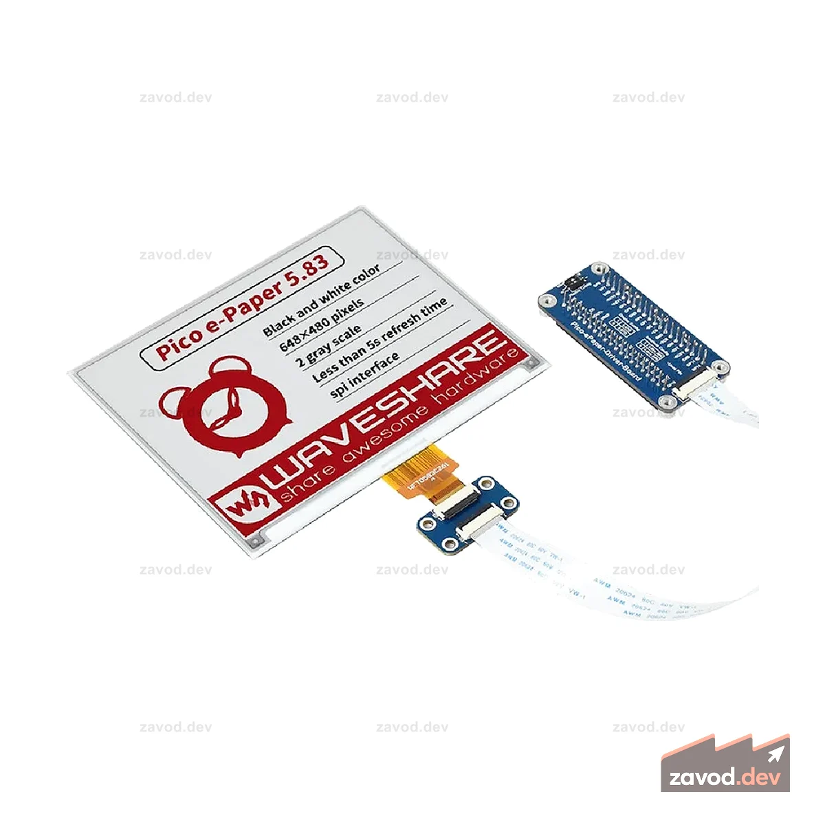 Raspberry Pi Pico 5.83 Электронная бумага 648×480