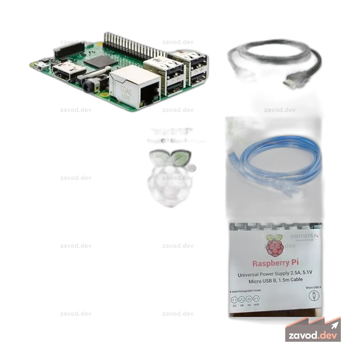 Полный комплект Raspberry Pi 3B
