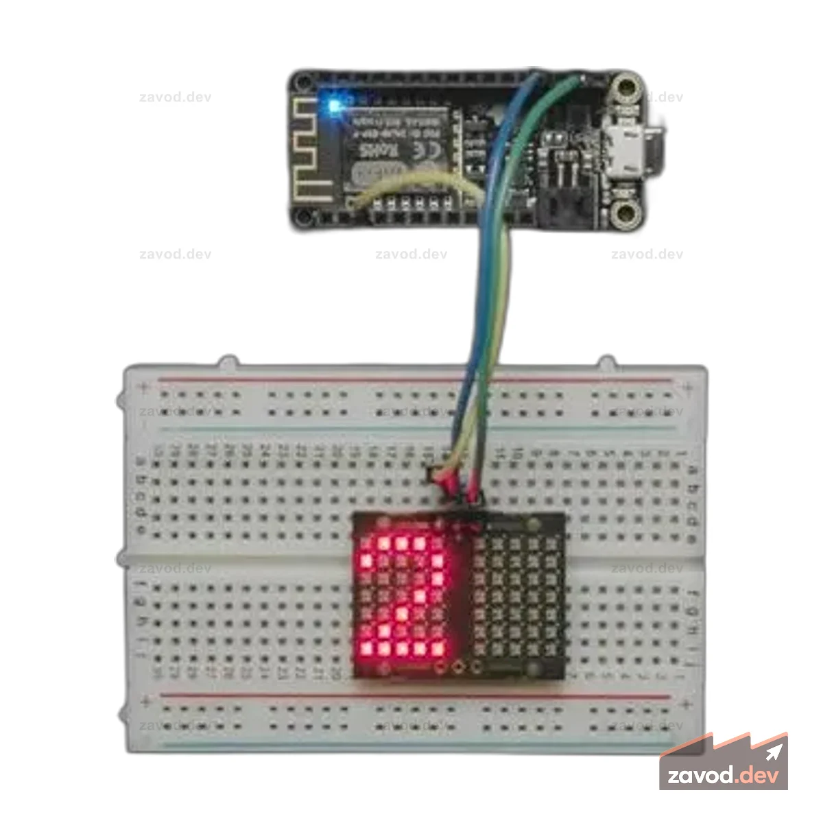 Pixie Chroma — цепной светодиодный матричный RGB-дисплей 5x7 для Arduino