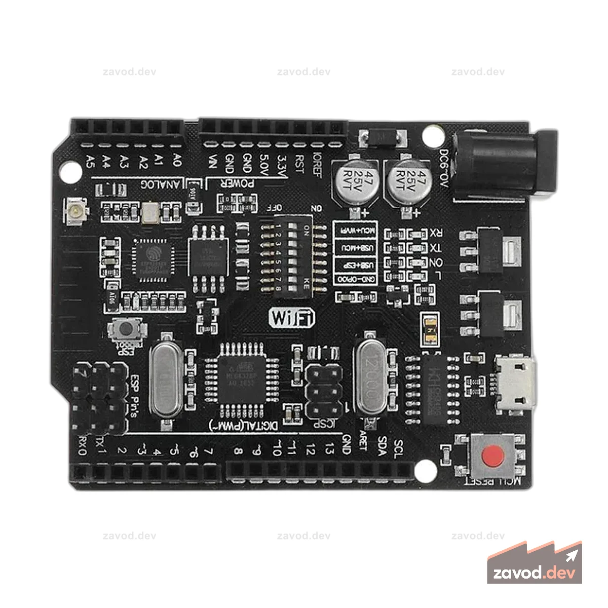 Arduino UNO + WiFi R3 ATmega328P + узел MCU ESP8266 CH340G, совместимая плата
Плата