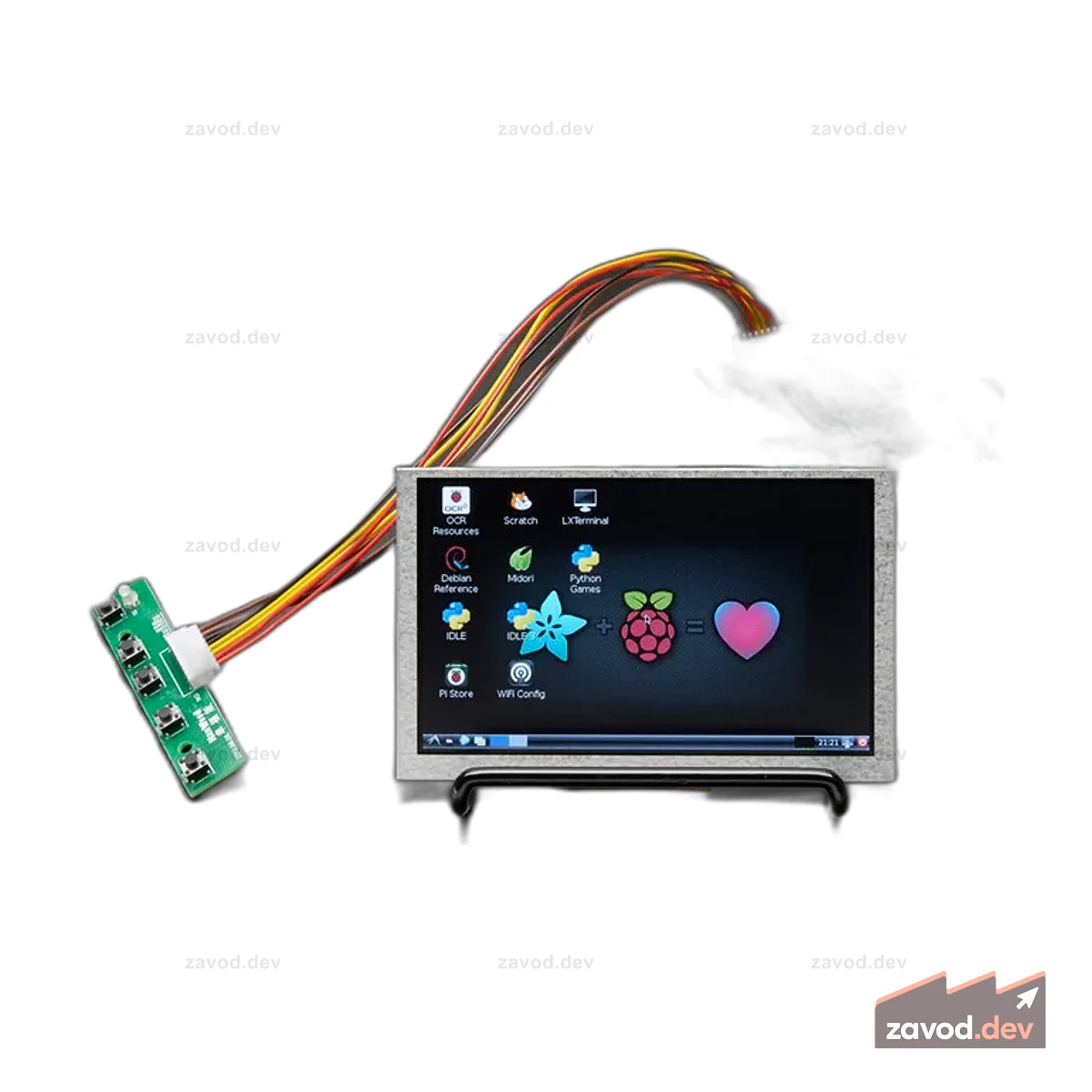 HDMI 4 Pi: 5-дюймовый дисплей без сенсорного экрана 800x480 – HDMI/VGA/NTSC/PAL