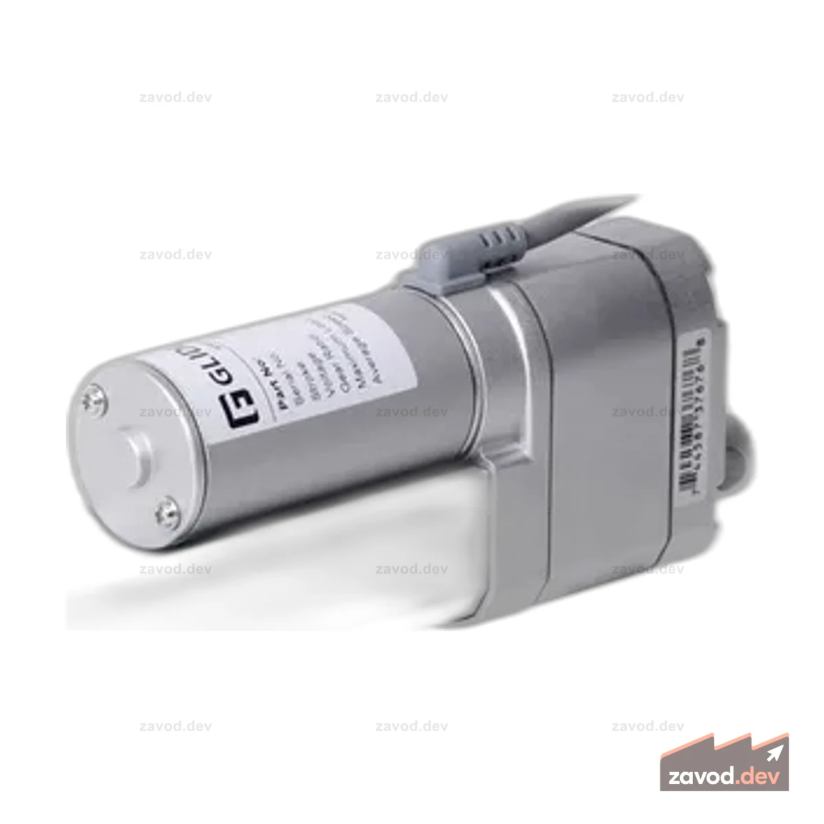 Glideforce MD122012-P Линейный привод средней мощности с обратной связью: 100 кгс, ход 12 дюймов (полезный 11,8 дюйма), 0,58 дюйма/с, 12 В
