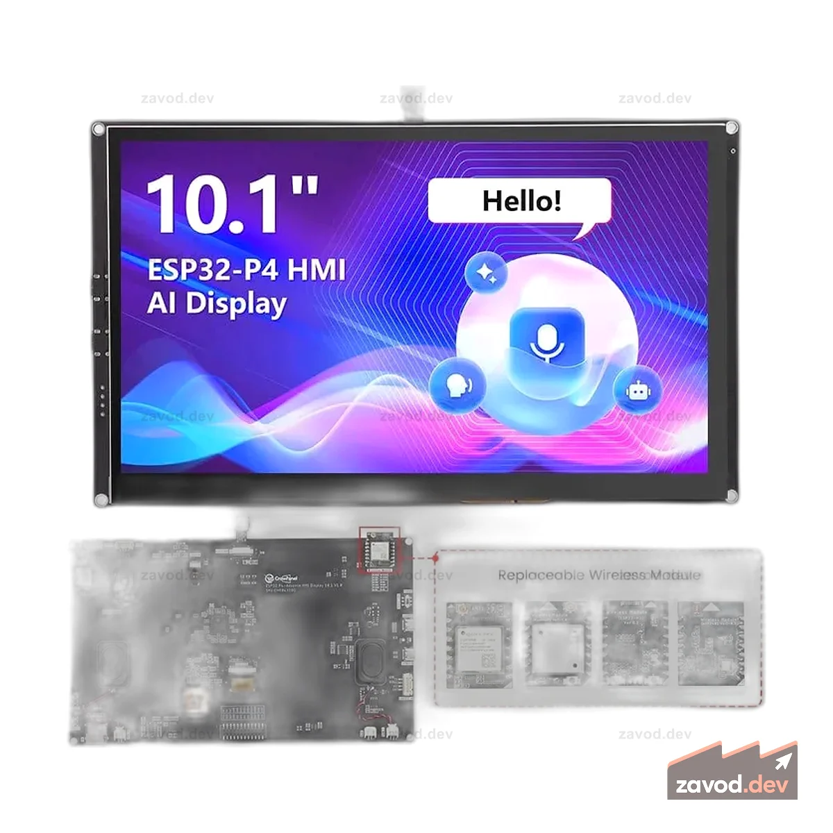 CrowPanel Advanced 10,1 дюйма | ESP32-P4 HMI AI-дисплей, сенсорный IPS-экран 1024x600 | Поддержка Wi-Fi 6 | Совместимость с Arduino/LVGL