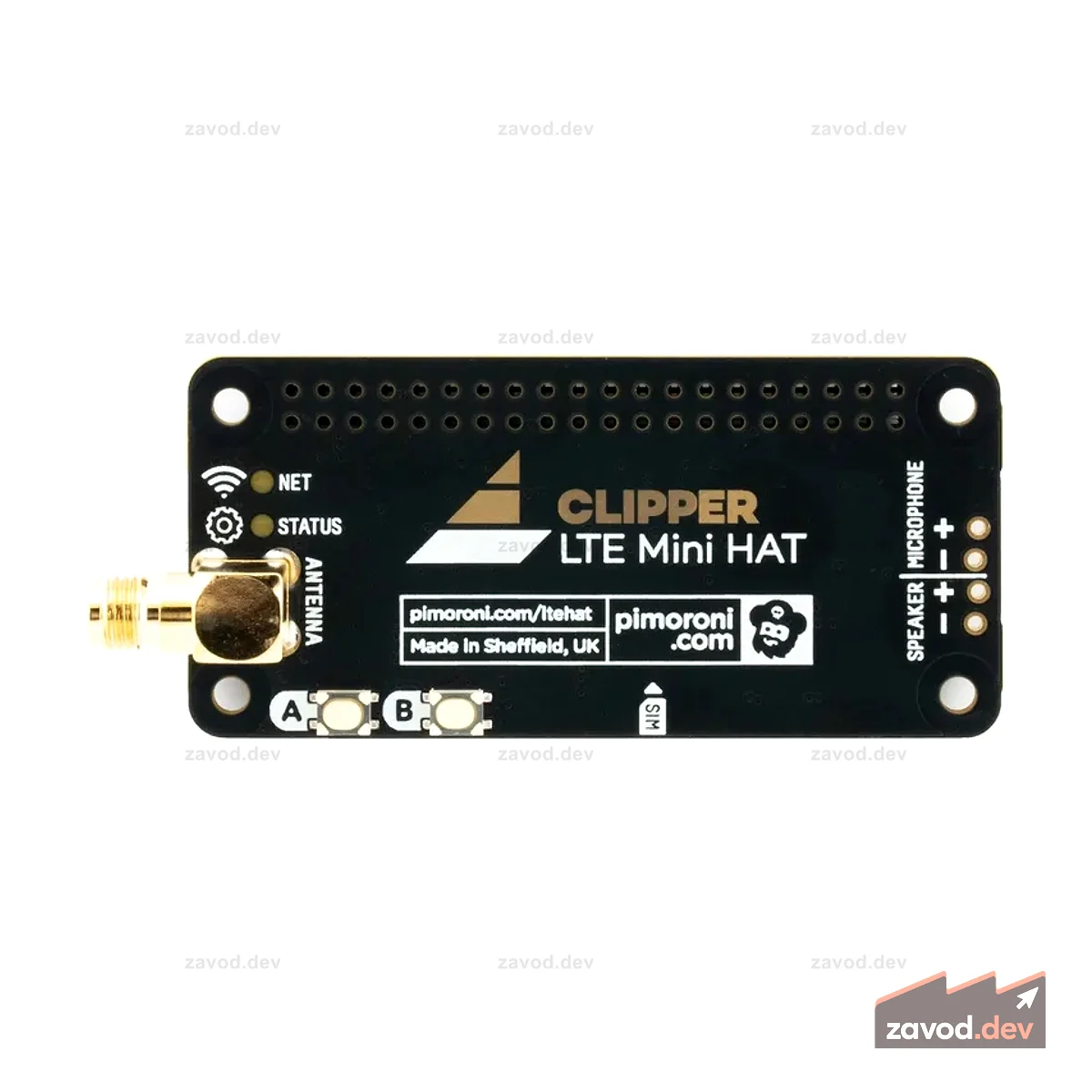 Clipper HAT Mini (LTE 4G для Raspberry Pi)