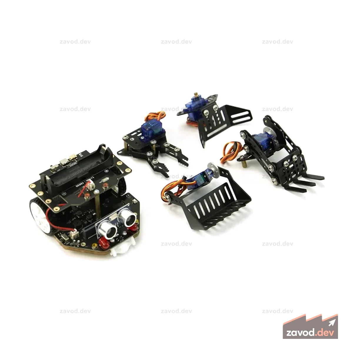 micro:Maqueen Plus V2 (батарея 18650) с микро:Maqueen Mechanic