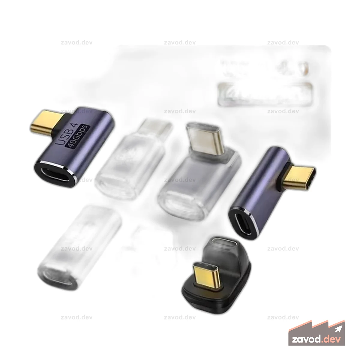 USB4.0, 40 Гбит/с, OTG тип C, адаптер 90 градусов, 100 Вт, 5 А, USB C к типу C, конвертер быстрой зарядки, адаптер USB C для передачи данных для Macbook 8K60HZ