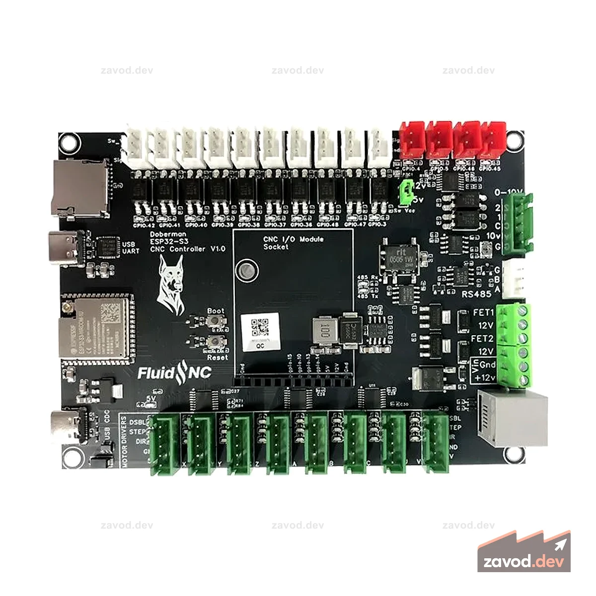 Doberman ESP32-S3 8-осевой контроллер ЧПУ