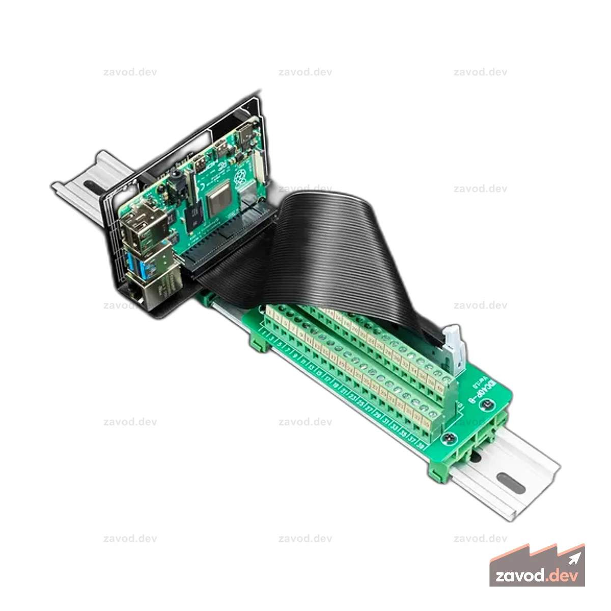 Кронштейн для крепления на DIN-рейку для Raspberry Pi / BeagleBone / Arduino