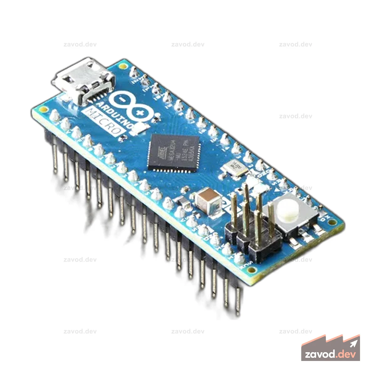 Arduino Micro с разъемами — 5 В, 16 МГц — (ATmega32u4 — в сборе)