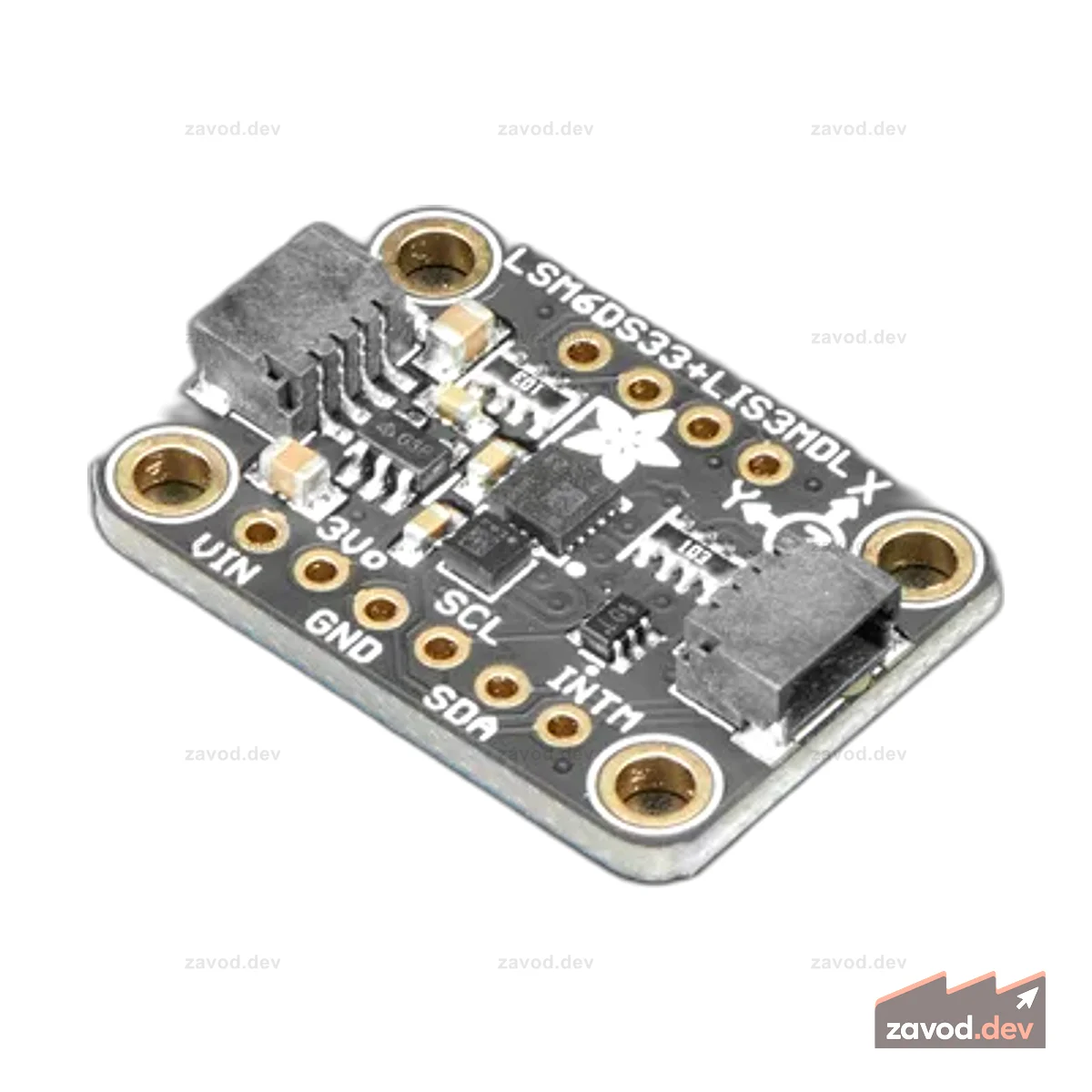 Adafruit LSM6DS33 + LIS3MDL — IMU с 9 степенями свободы и ускорением/гироскопом/магом