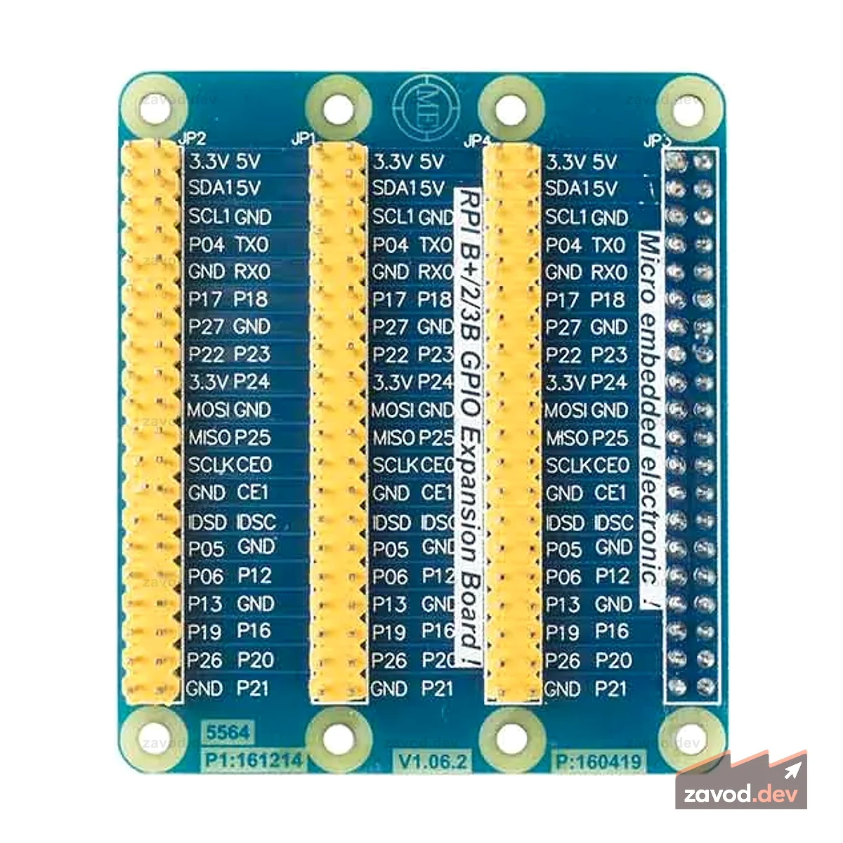 Плата расширения с тройным мультиплексированием GPIO для Raspberry Pi 5/4/3B+/3B