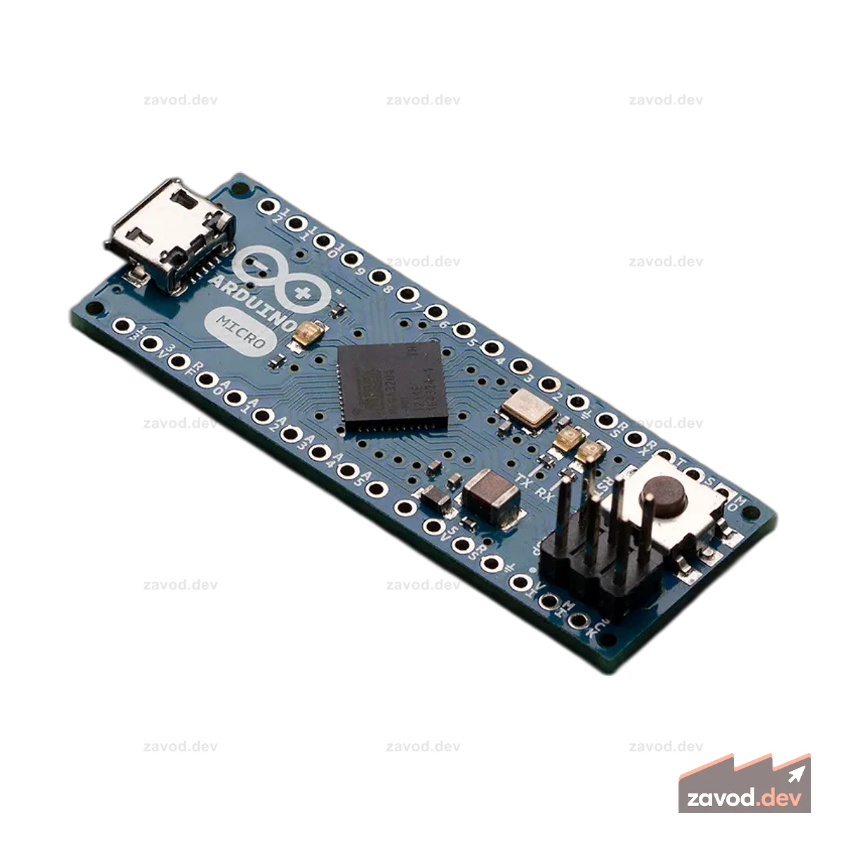 Arduino Micro без разъемов — 5 В 16 МГц ATmega32u4 — в сборе