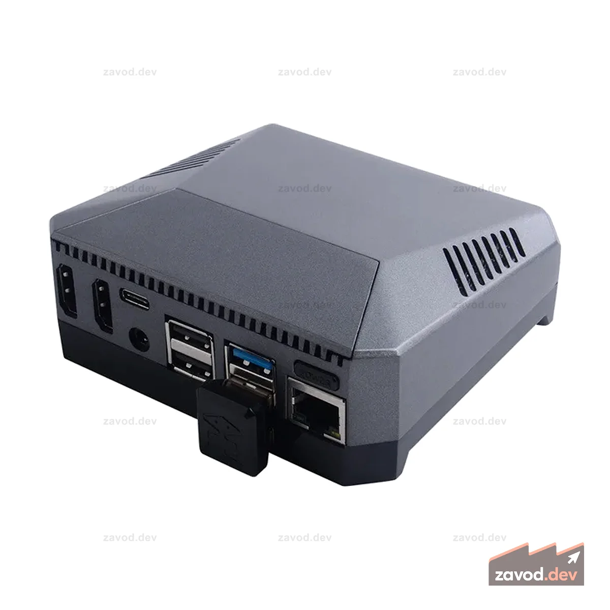 Чехол Argon ONE M.2 для Raspberry Pi 4 Model B M.2 SATA SSD to USB 3.0 Поддержка платы UASP Встроенный вентилятор Алюминиевый корпус