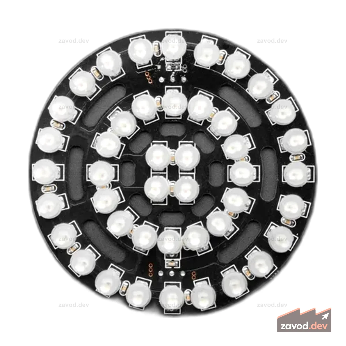 Трехкольцевая плата NeoPixel с 44 сквозными светодиодами - диаметр 66 мм