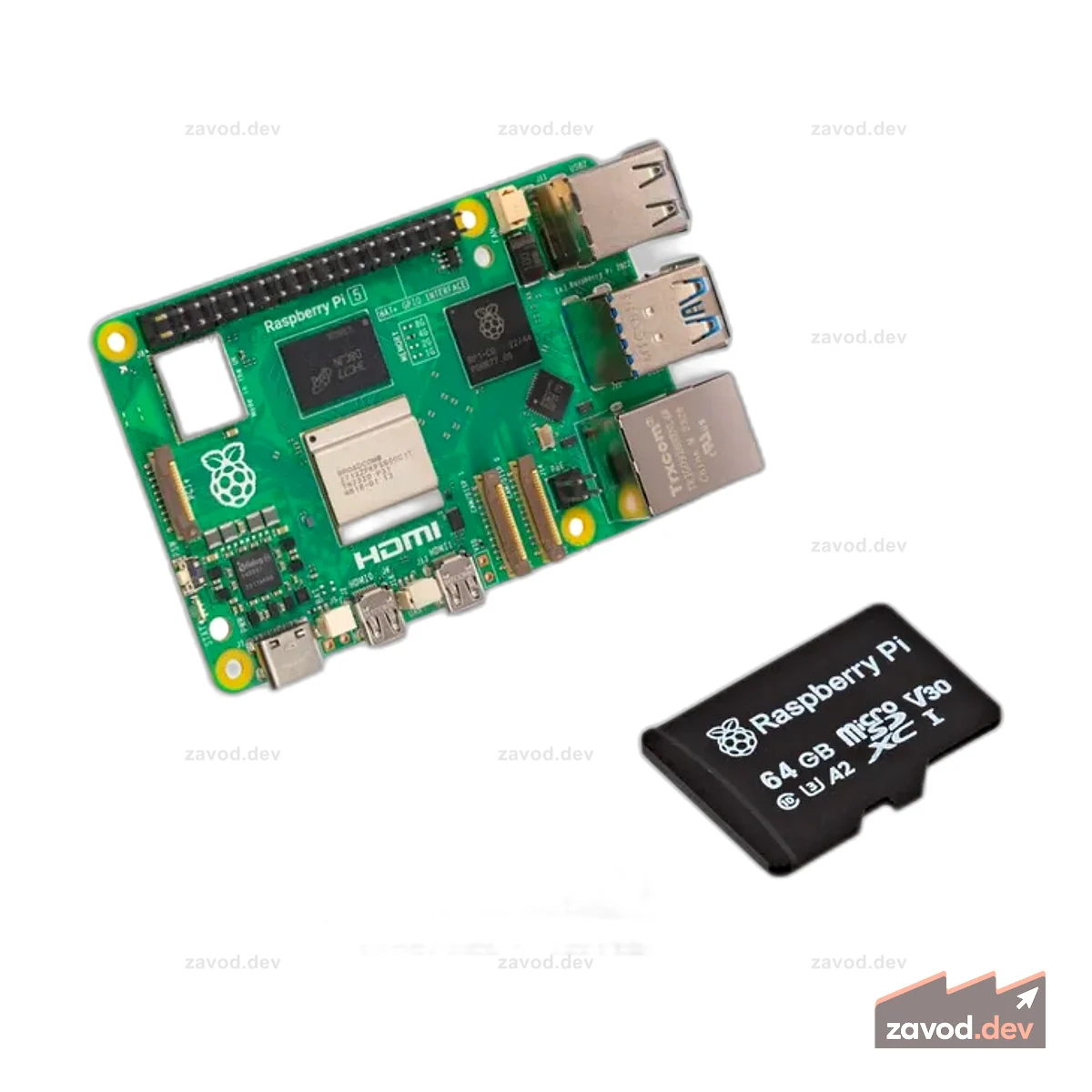 Стартовый комплект Pakronics® Raspberry Pi® 5 4 ГБ — белый