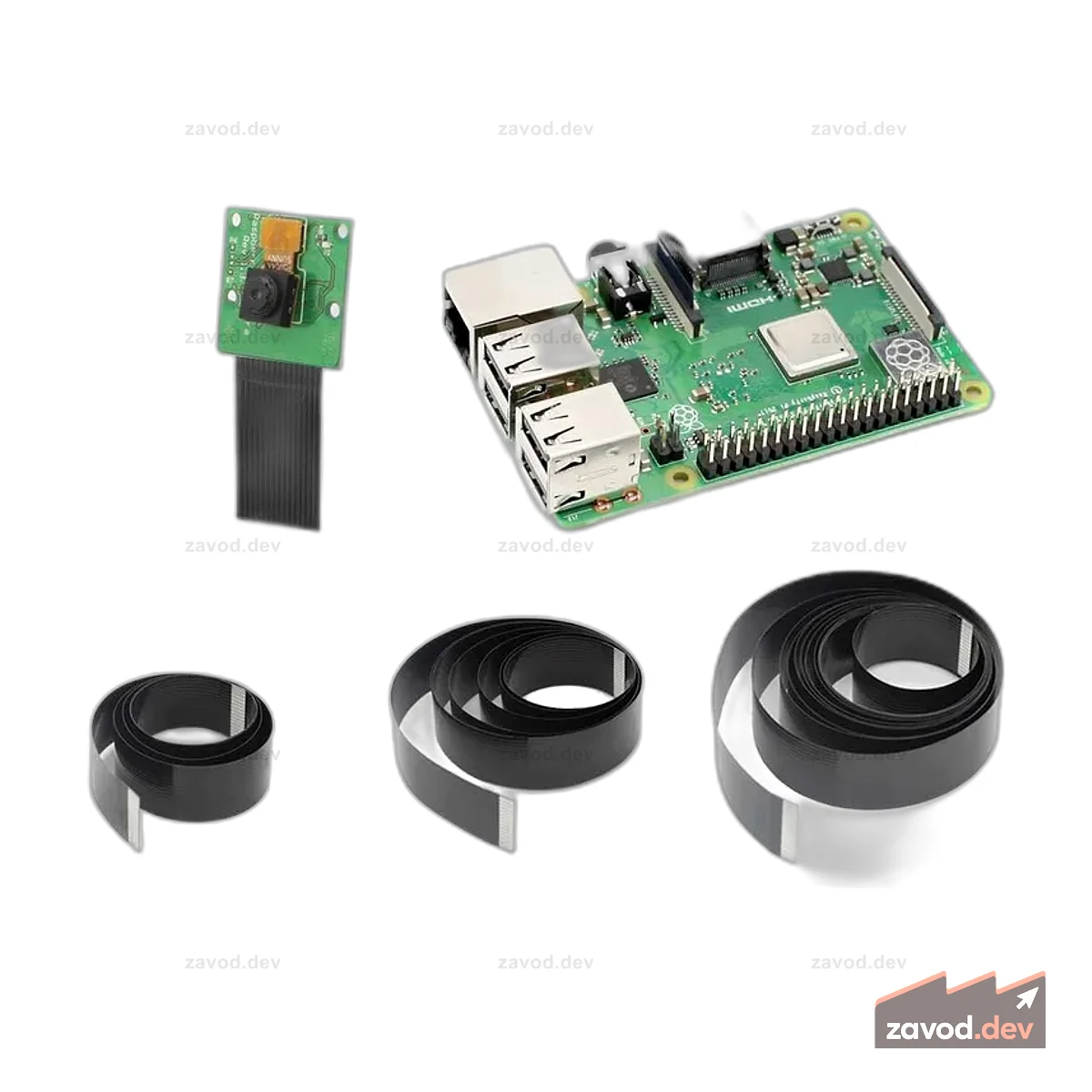 52Pi 2 м 1 м 50 см, 3 шт., Raspberry Pi 3, ленточный кабель для камеры FFC, 15 контактов, шаг 0,5 мм, плоский провод для линии камеры RPI модели B