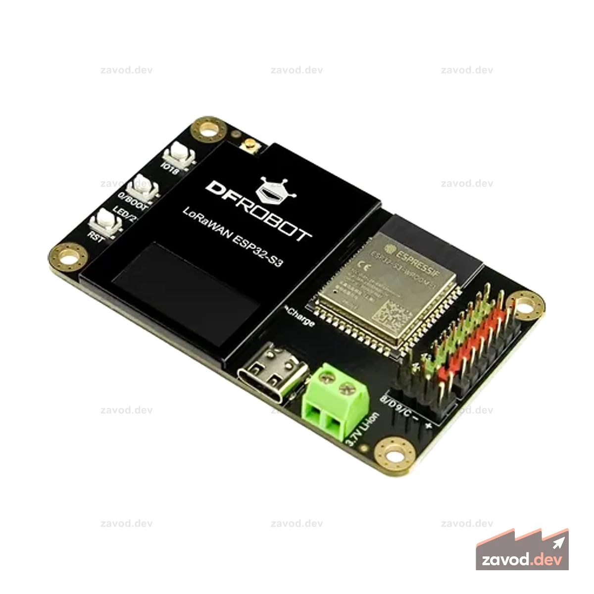 Макетная плата LoRaWAN ESP32-S3 с дисплеем (SX1262, 850-930 МГц)
