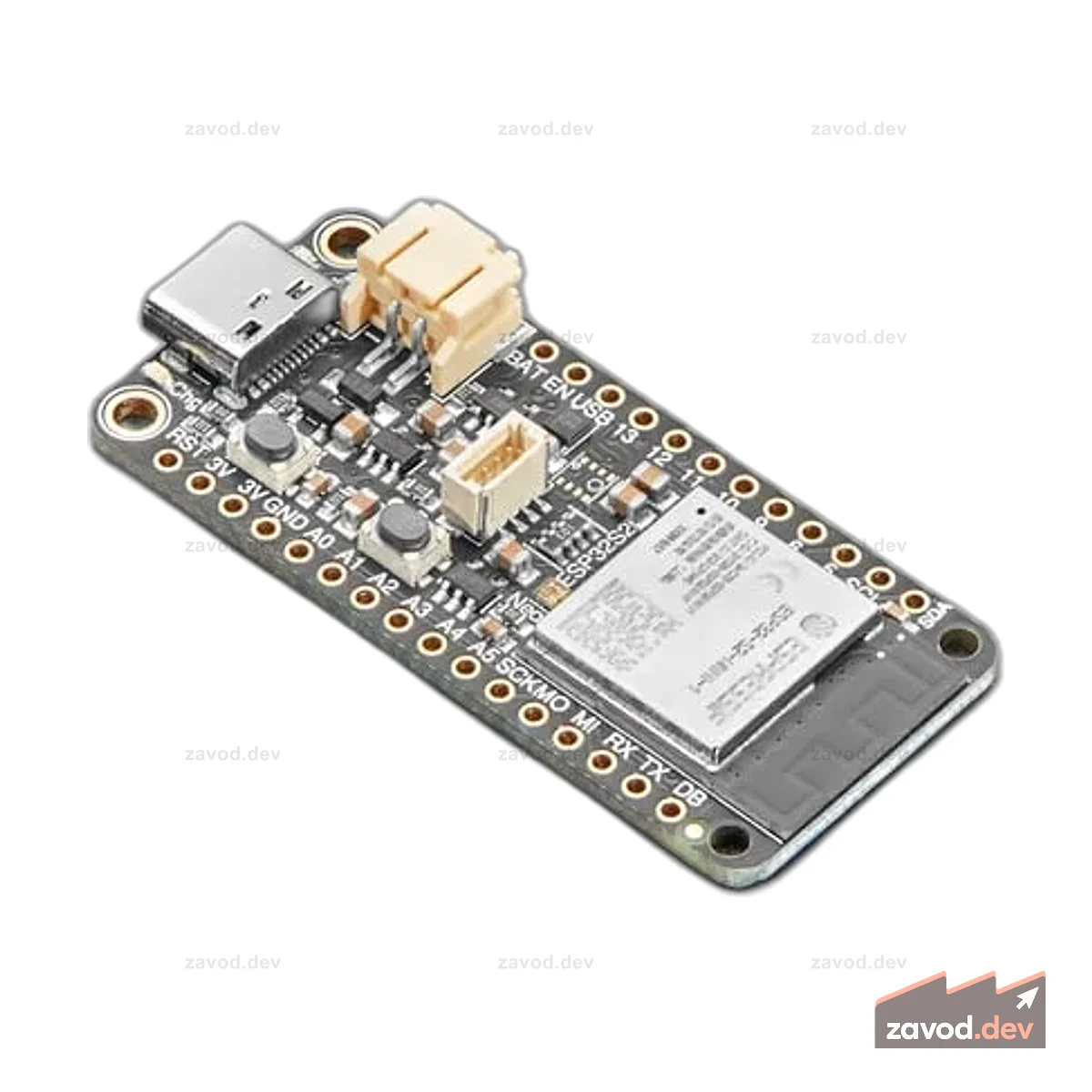 Adafruit ESP32-S2 Feather — флэш-память 4 МБ + PSRAM 2 МБ