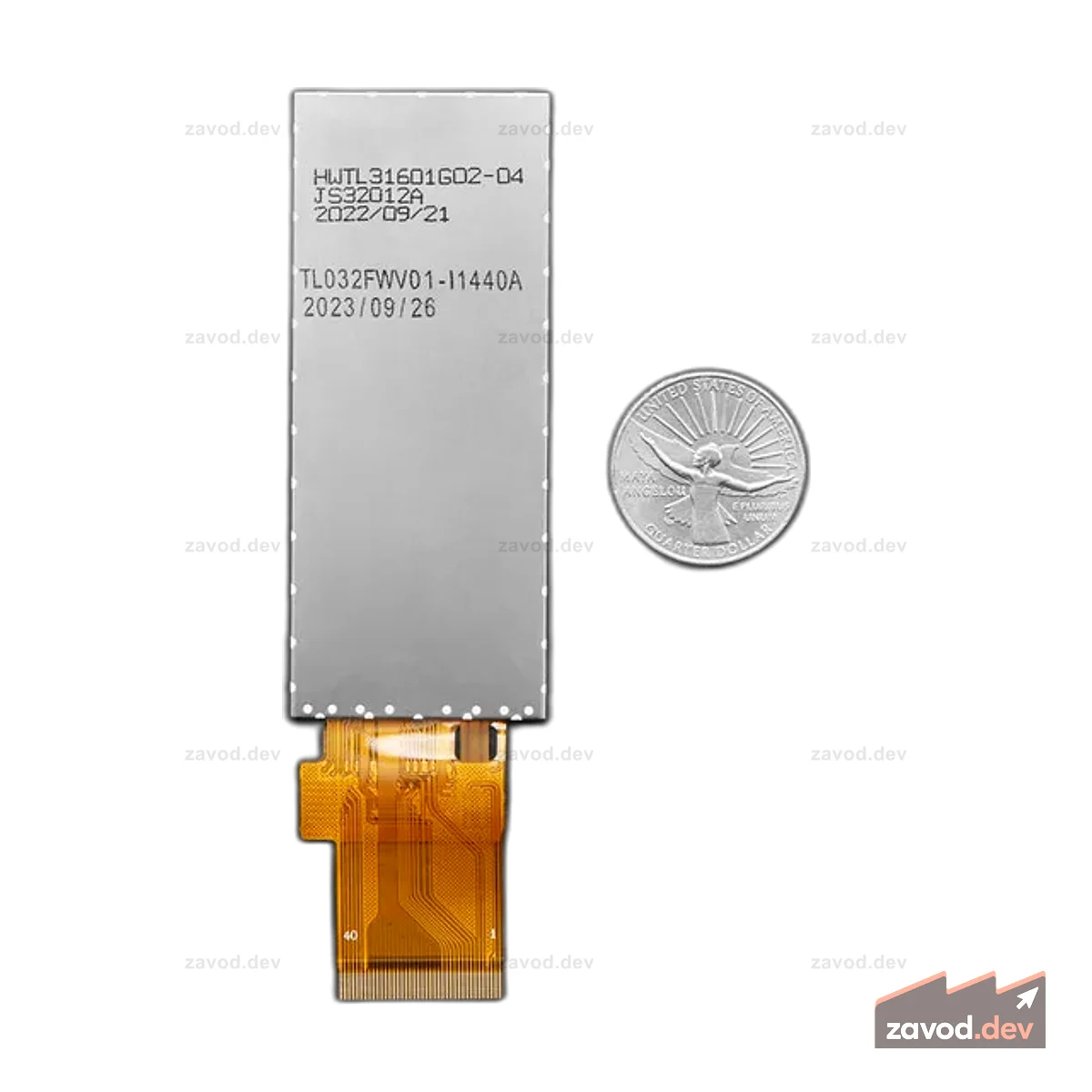 Прямоугольный TTL-дисплей RGB TFT — 3,2 дюйма, 320 x 820, без сенсорного экрана TL032FWV01-I1440A