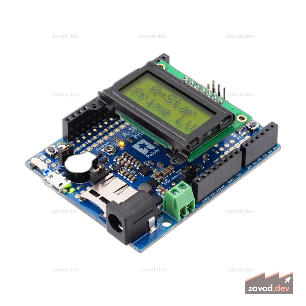 A-Star 32U4 Prime LV microSD с ЖК-дисплеем