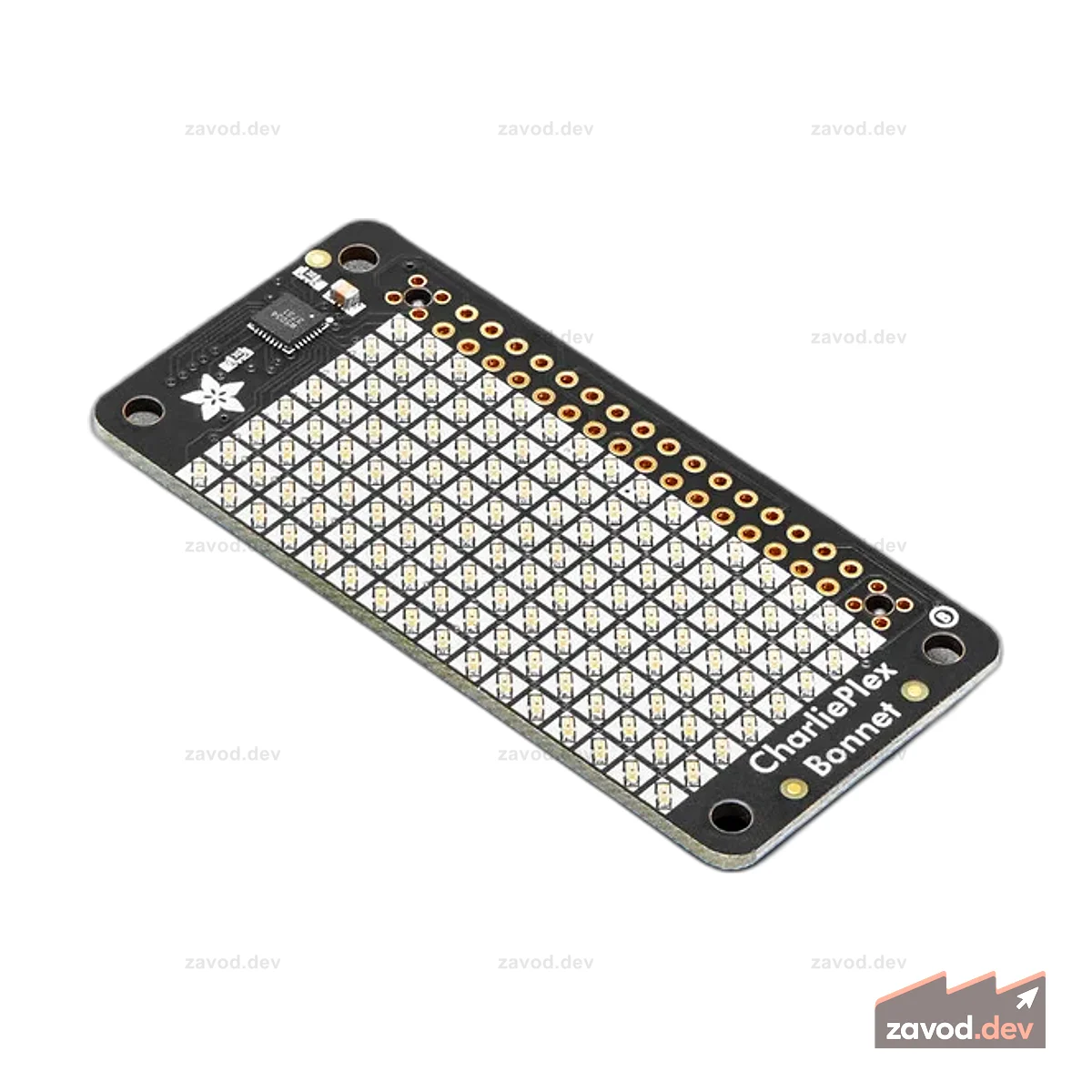Крышка со светодиодной матрицей Adafruit CharliePlex - 8x16 желтых светодиодов