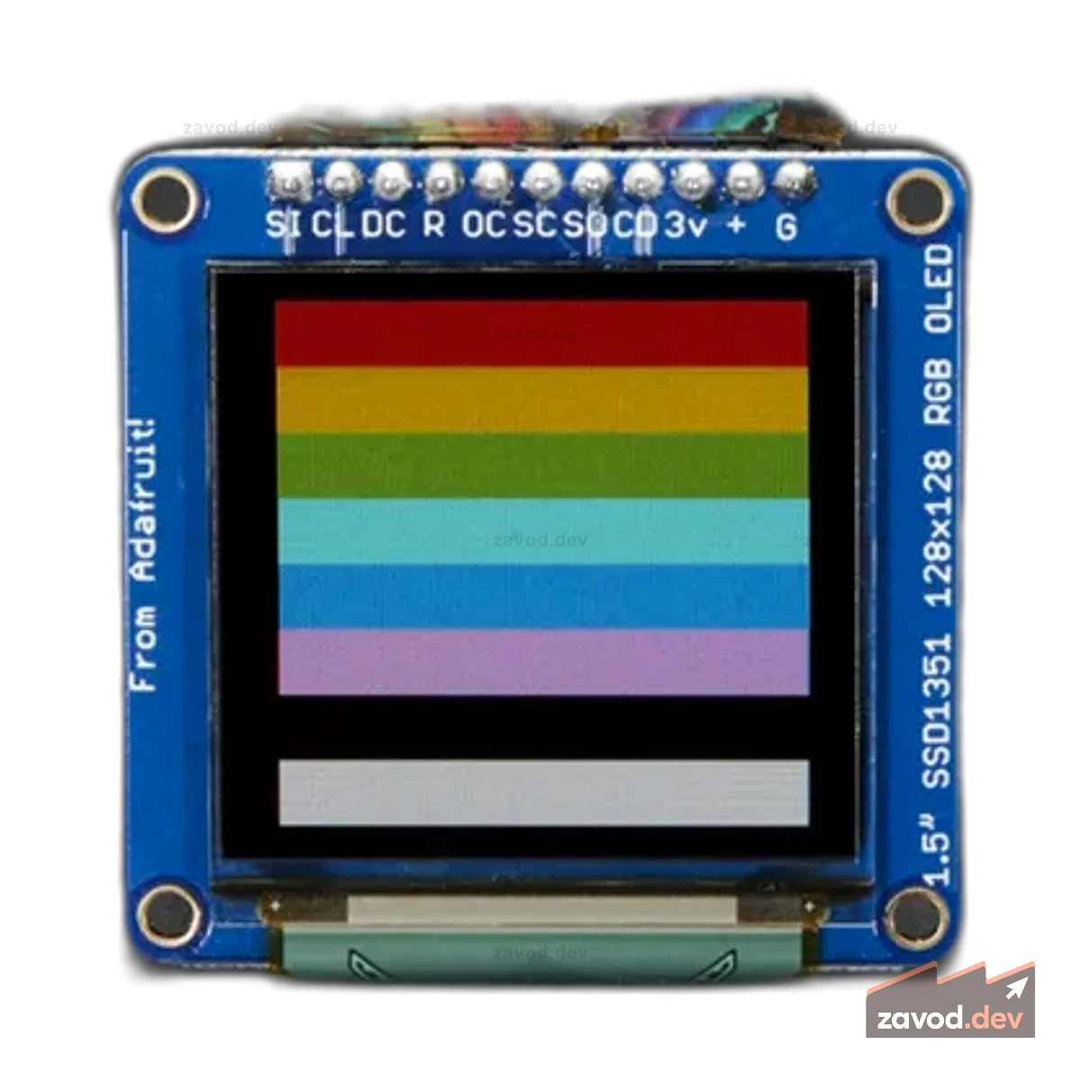 Коммутационная плата OLED — 16-битный цвет 1,5 с держателем microSD