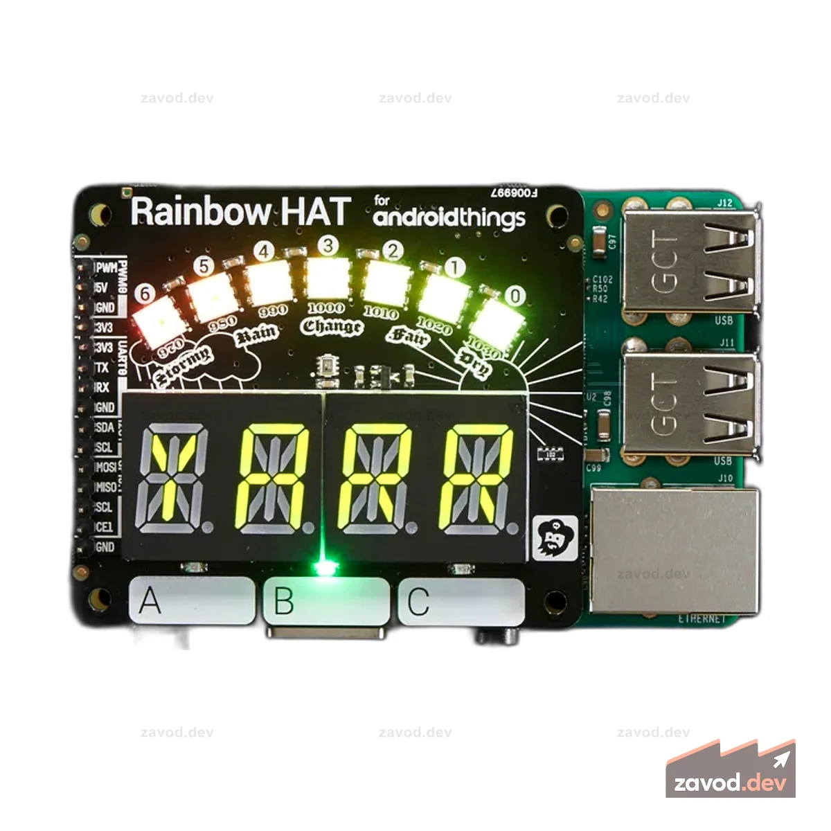 ШЛЯПА Pimoroni Rainbow для Android Things™ и Raspberry Pi