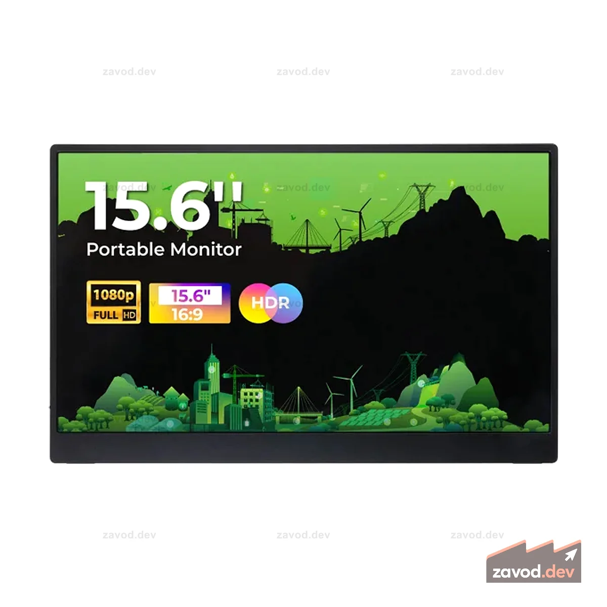 15,6-дюймовый монитор — 1080P, IPS, 16:9, HDR, 100% sRGB, mini HDMI, Type-C, динамик, совместим с Raspberry Pi/Nvidia Jetson/ПК/reRouter