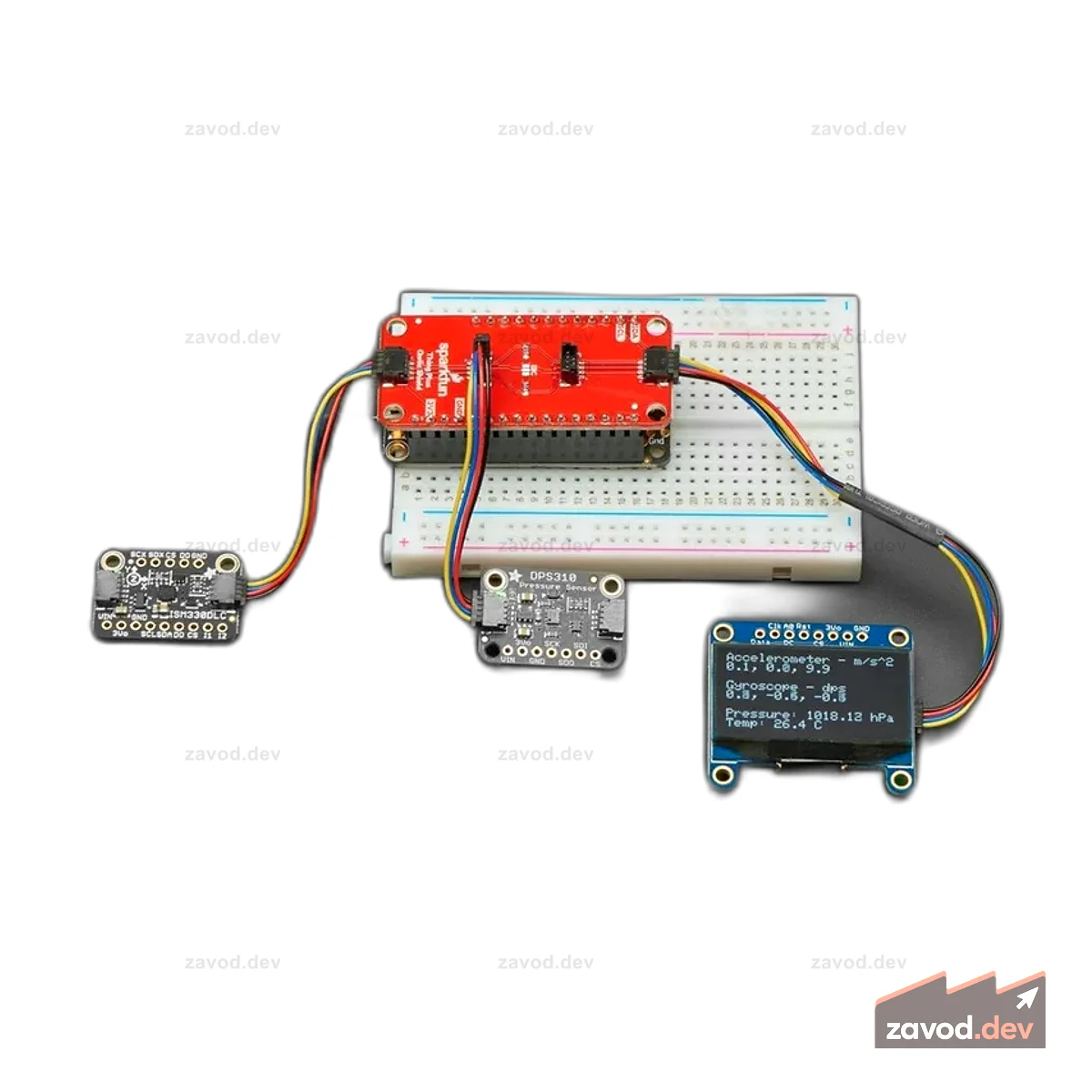 SparkFun Qwiic / Stemma QT FeatherWing (Щит для Thing Plus)