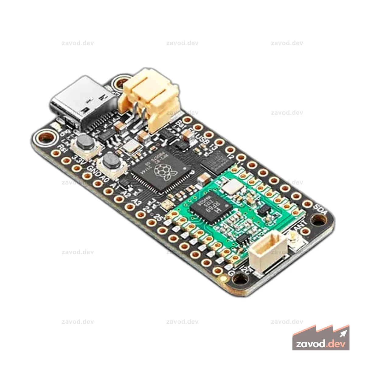 Пакетная радиосвязь Adafruit Feather RP2040 RFM69 — 868 или 915 МГц
