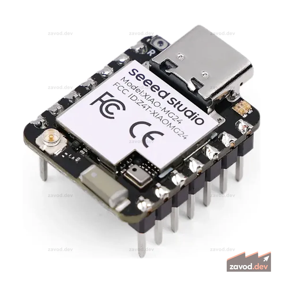 Seeed Studio XIAO MG24 Sense (предварительно припаянный) — Silicon Labs EFR32MG24, Matter® Native over Thread/BLE 5.3, совместимость с Arduino, сверхнизкое энергопотребление 1,95 мкА, встроенный IMU/микрофон/антенна, 19 портов GPIO