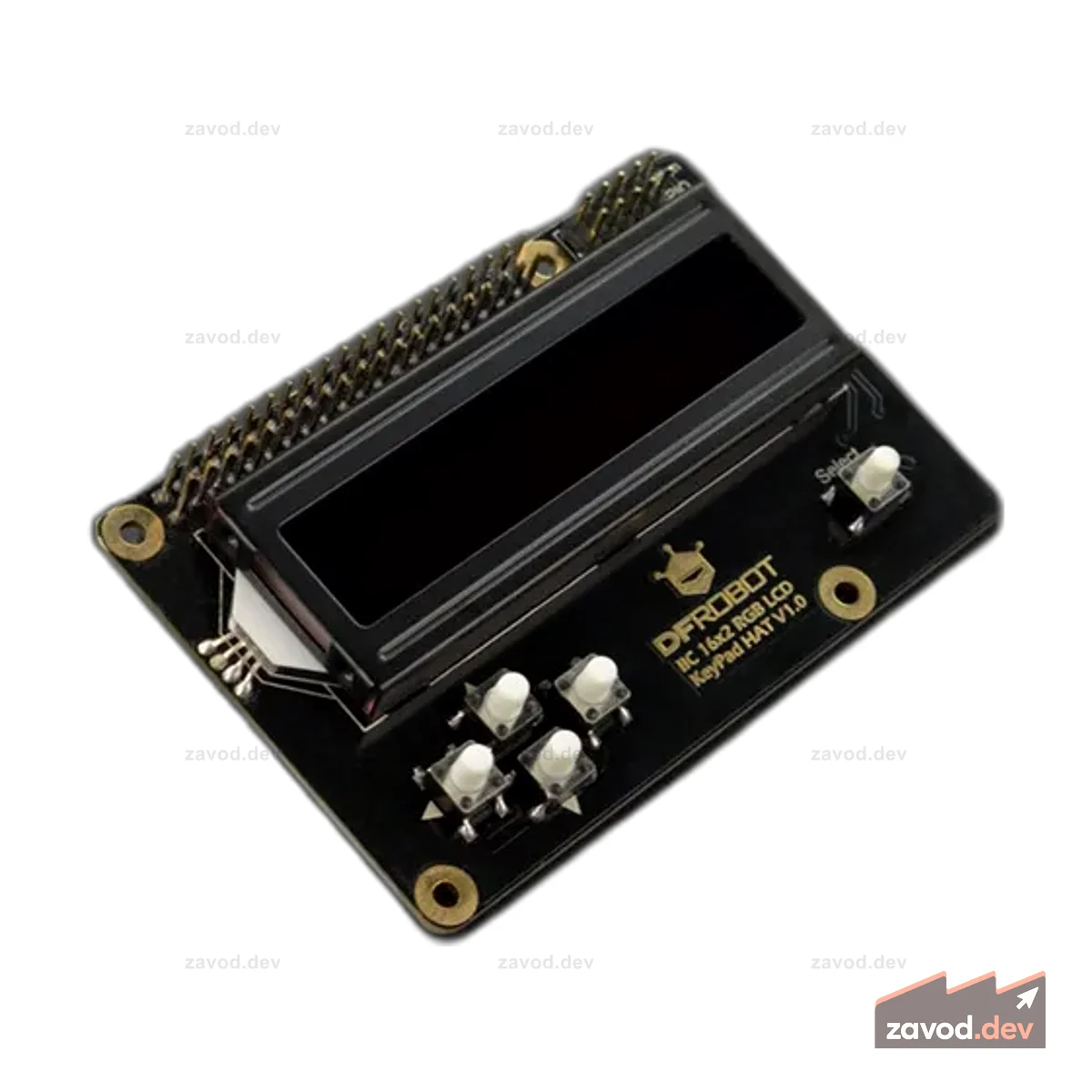 IIC 16x2 RGB ЖК-клавиатура HAT V1.0 (черный)