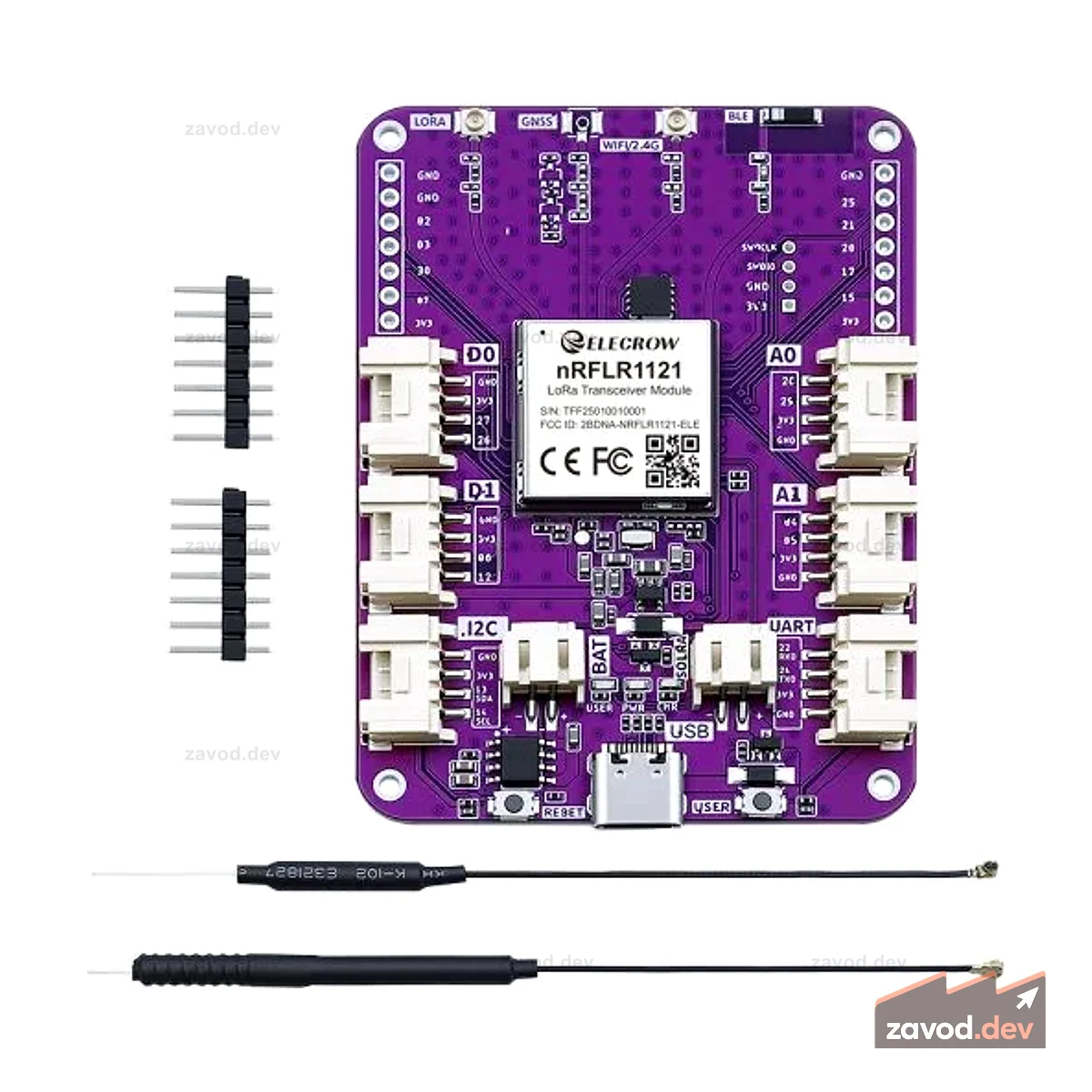 Плата расширения узла Elecrow LoRa nRFLR1121 с nRF52840 для связи на большие расстояния