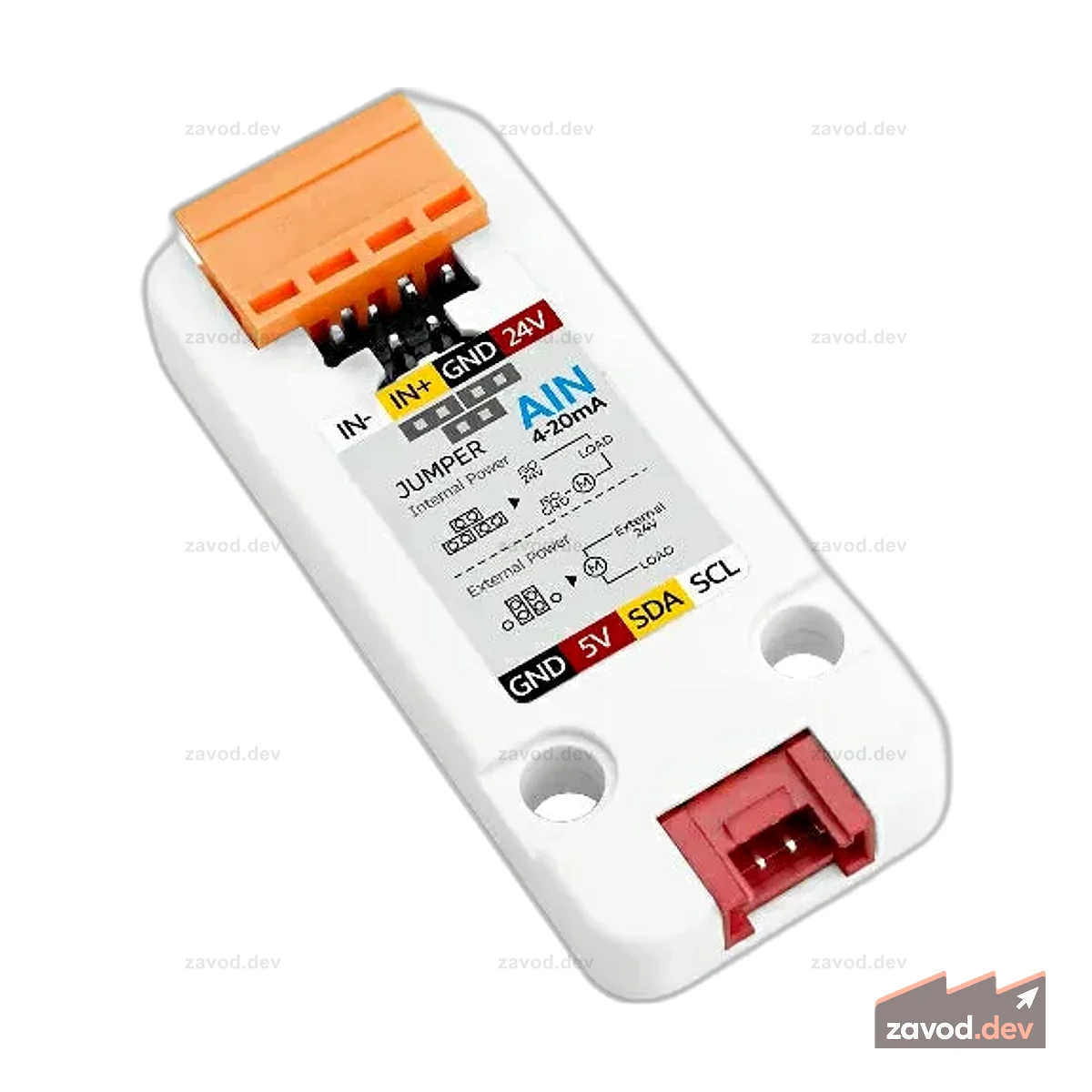 Аналоговый вход блока I2C 4–20 мА (STM32G030)