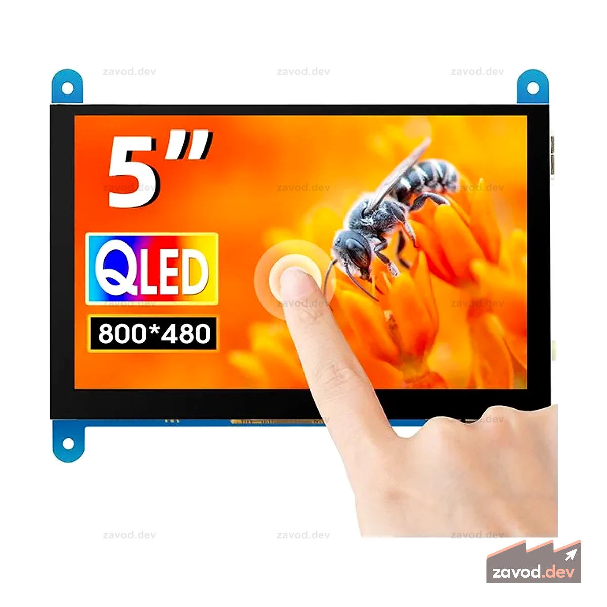 5-дюймовый QLED-дисплей с квантовыми точками, емкостный сенсорный экран 800 x 480, поддержка различных систем