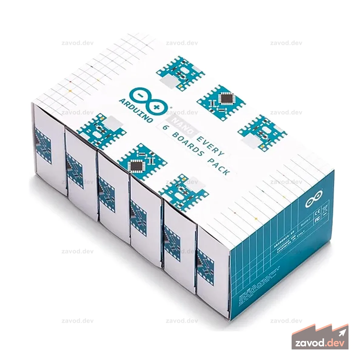 Arduino Nano Every — упаковка из 6 плат
Обзор