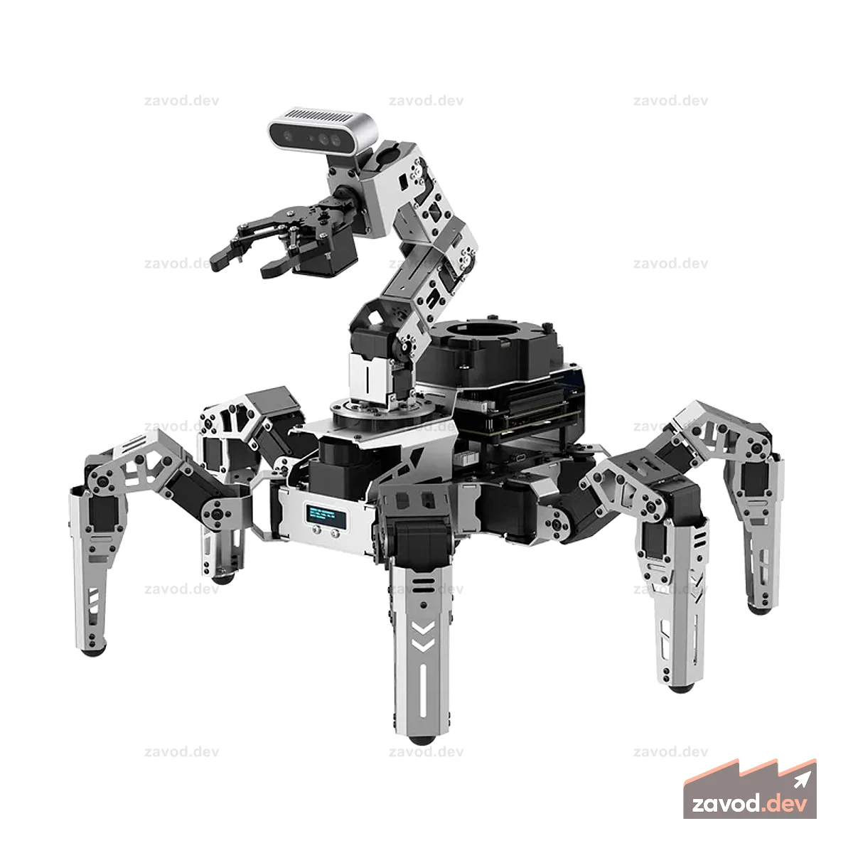 Робот ROSpider ROS2 Hexapod с Jetson/Raspberry Pi, мультимодальными большими моделями искусственного интеллекта, ChatGPT, 3D Vision, картографированием и навигацией SLAM