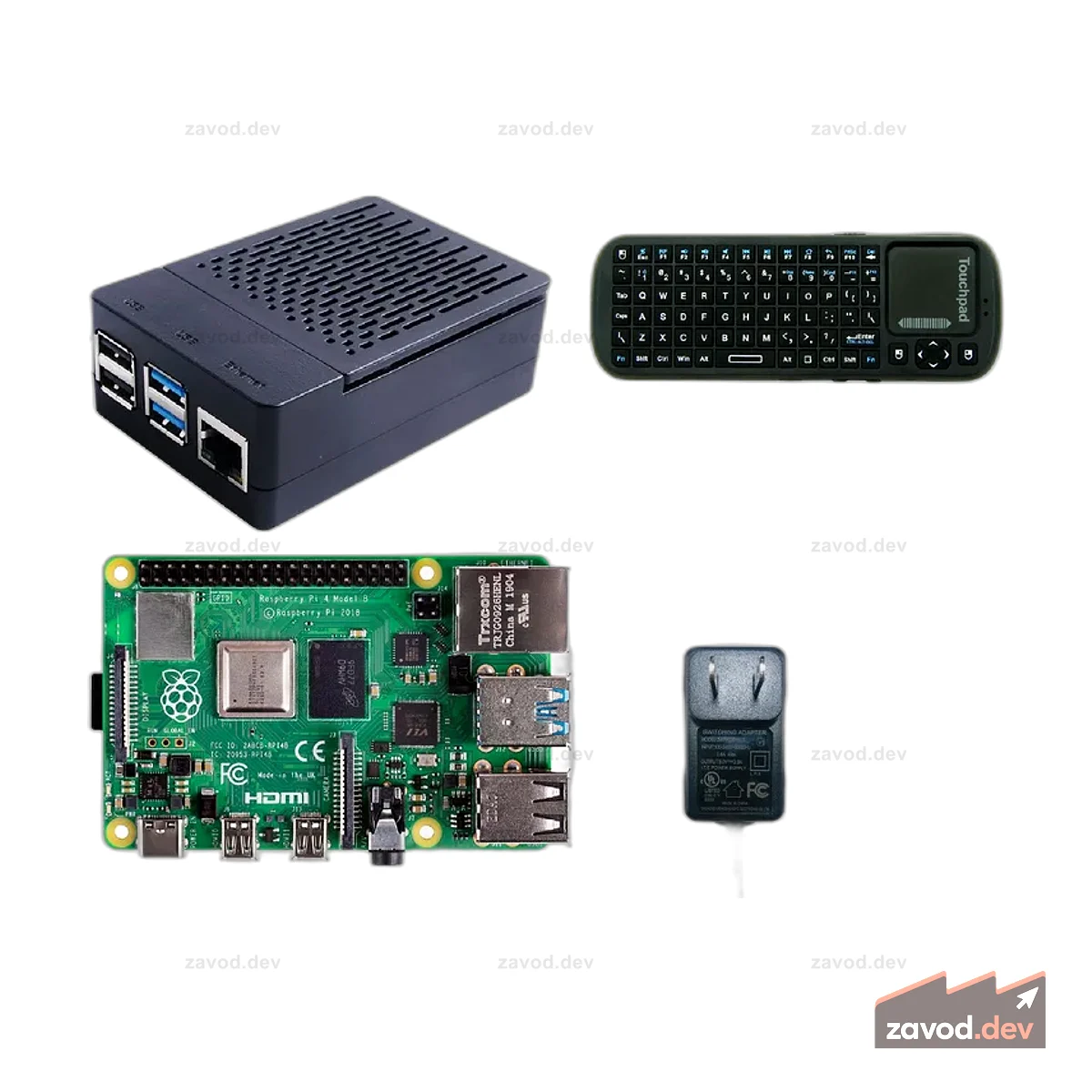 Raspberry Pi 4B — комплект для настольного компьютера — 4 ГБ