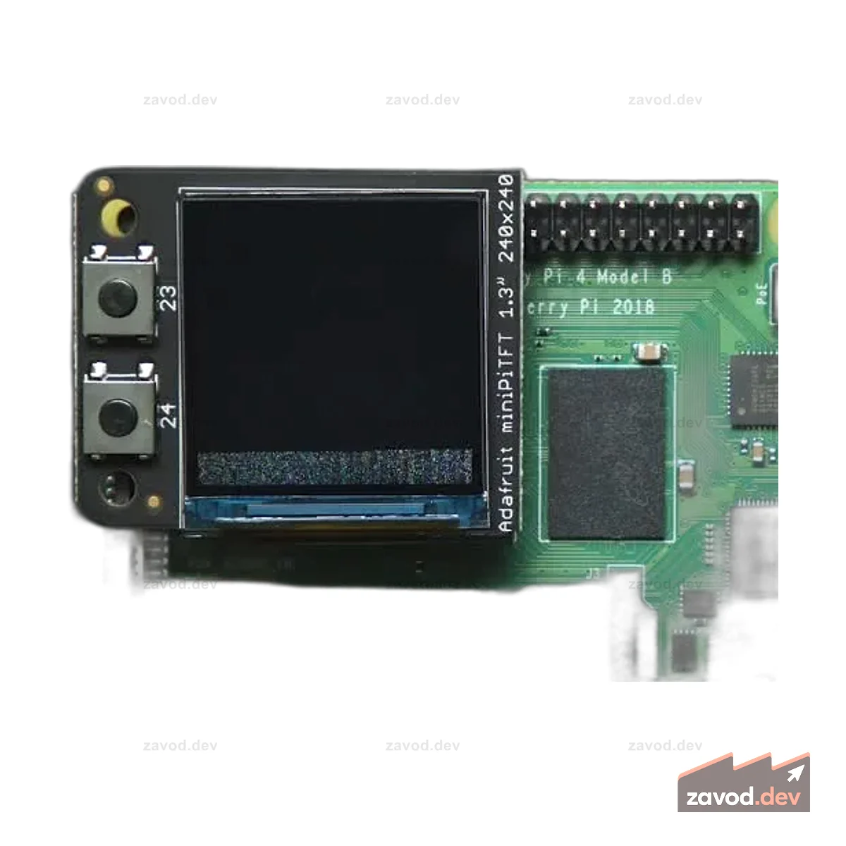 Adafruit Mini PiTFT 1,3 дюйма — надстройка TFT 240x240 для Raspberry Pi