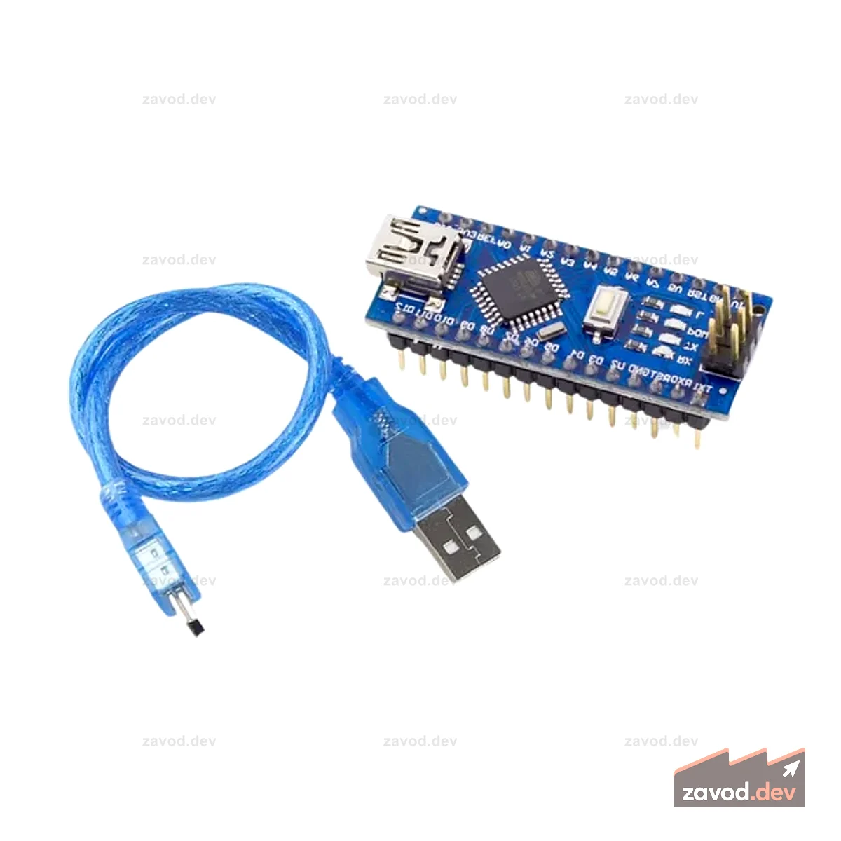 Nano ATmega328P CH340G Пайка на базе Arduino® с кабелем