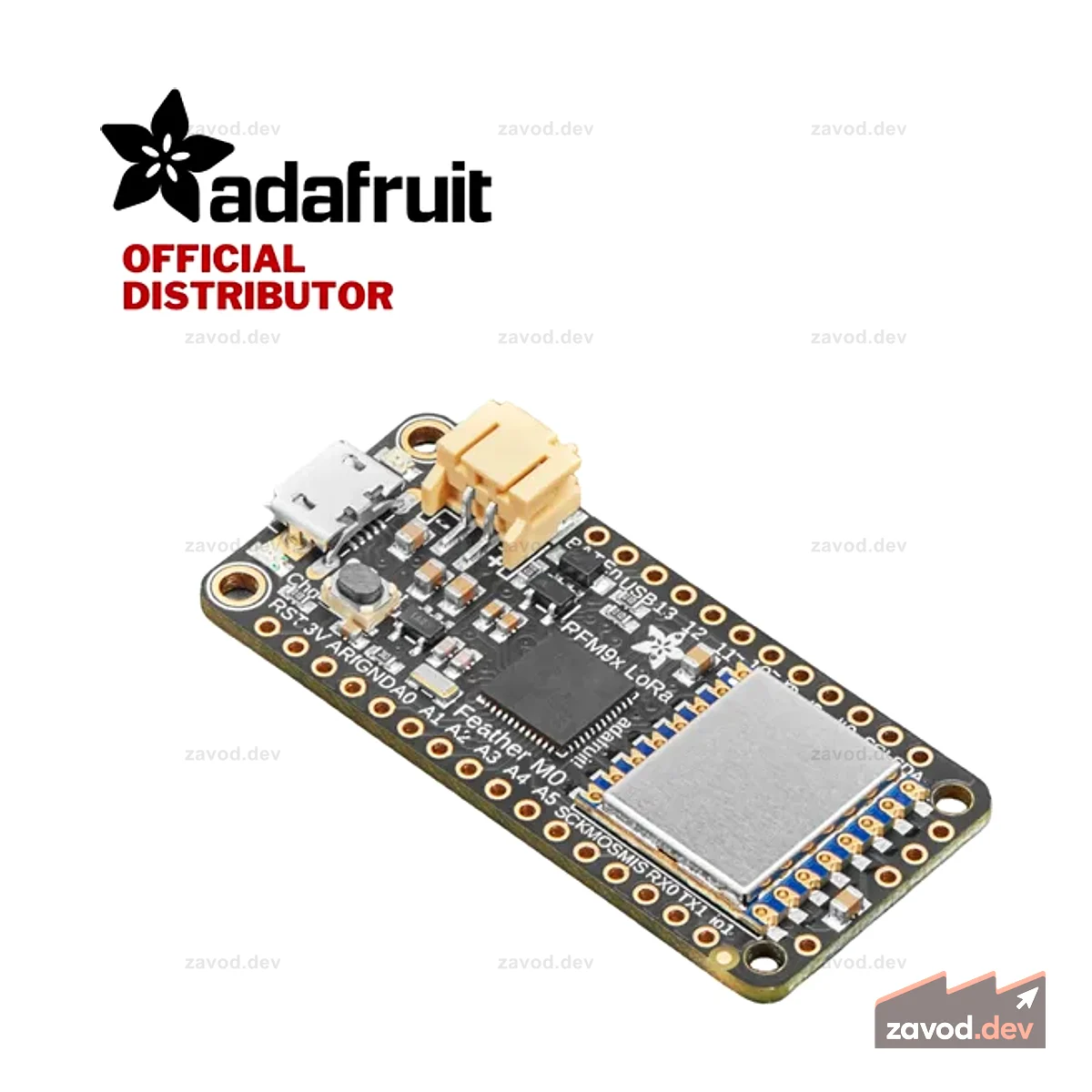 Радио Adafruit Feather M0 RFM96 LoRa - 433 МГц - RadioFruit