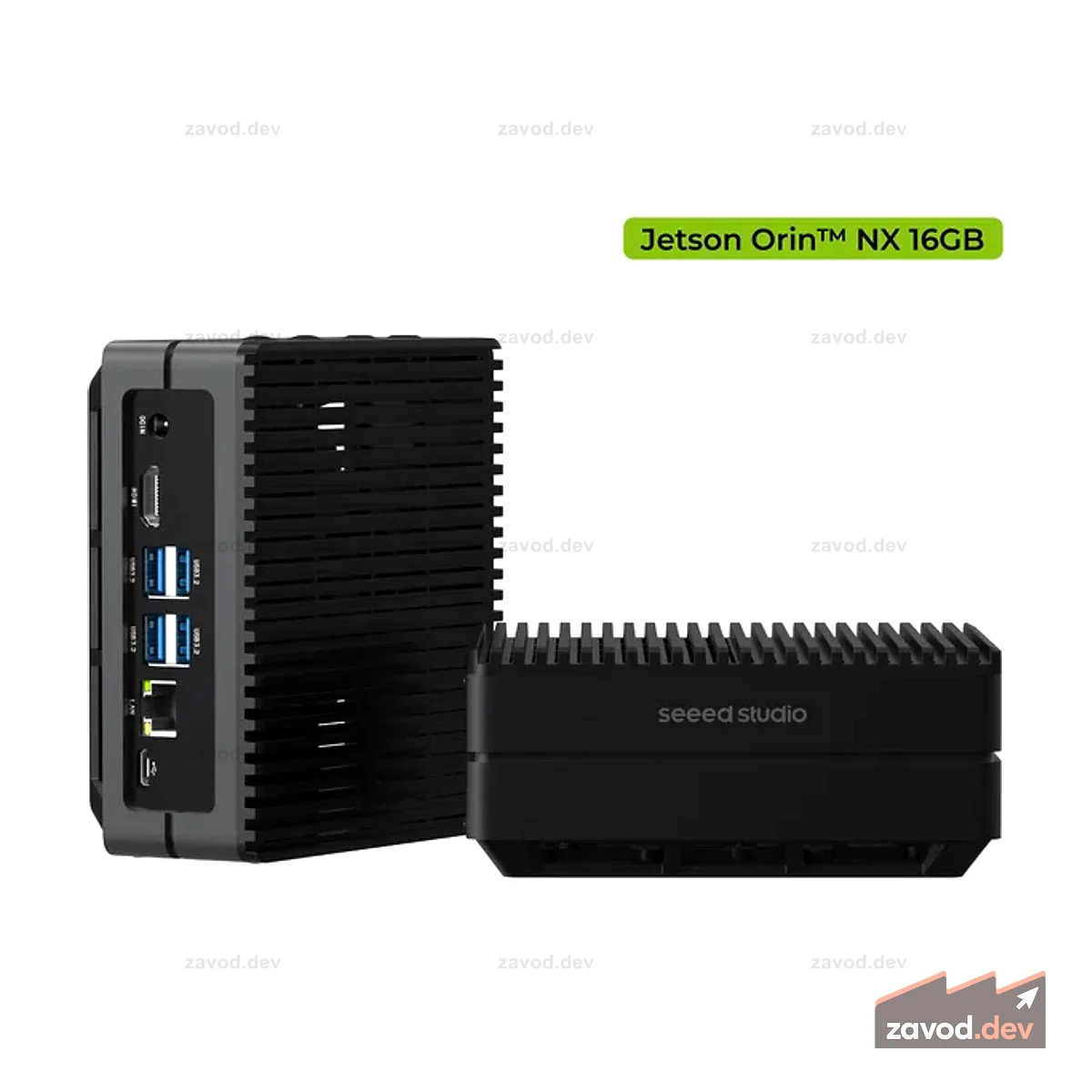 reComputer J4012-Edge AI-устройство с модулем Jetson Orin™ NX 16 ГБ, 4xUSB 3.2, слотами M.2 Key E и Key M, алюминиевый корпус, предустановленная система JetPack