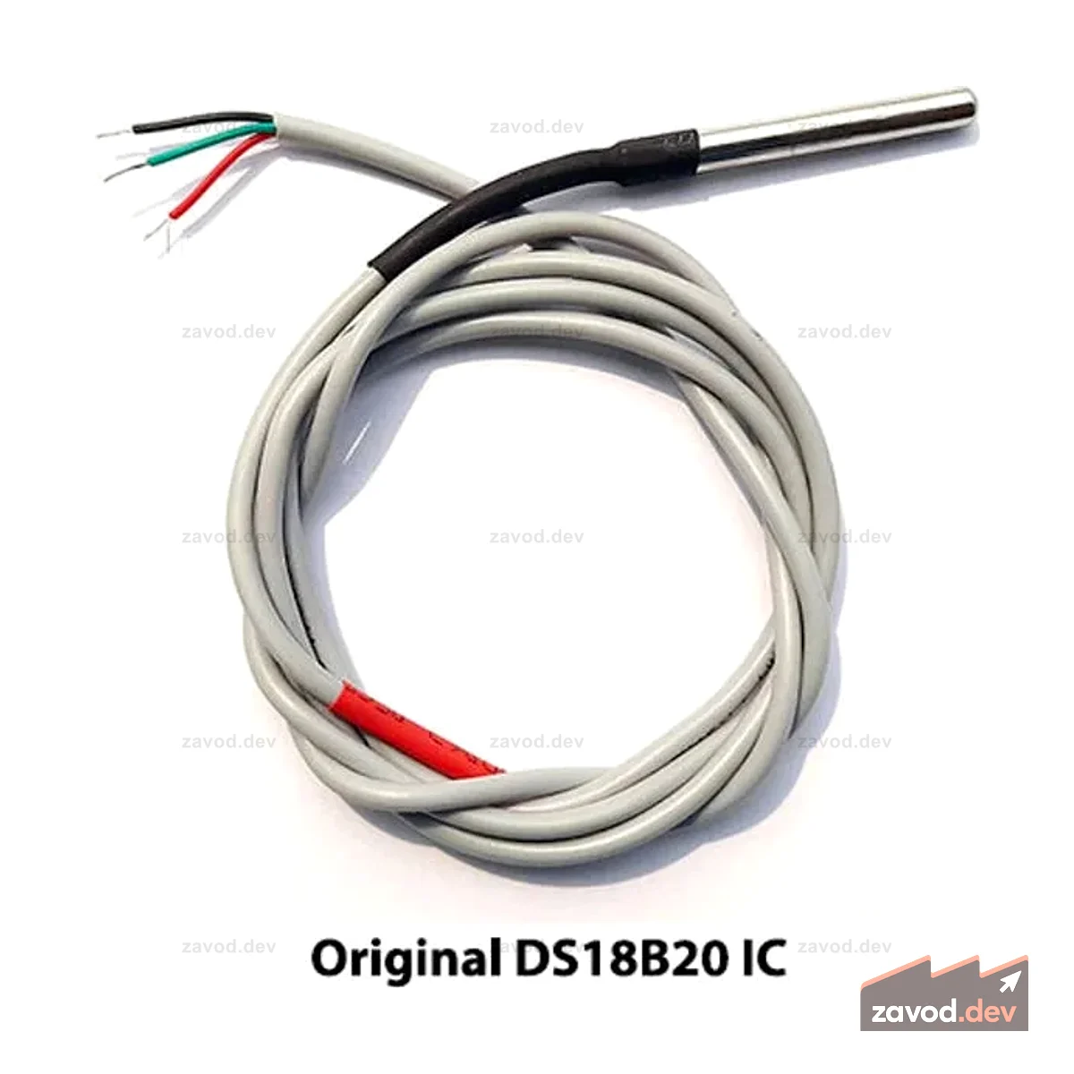Цифровой датчик температуры DS18B20 с водонепроницаемым кабелем 3M - 7Semi