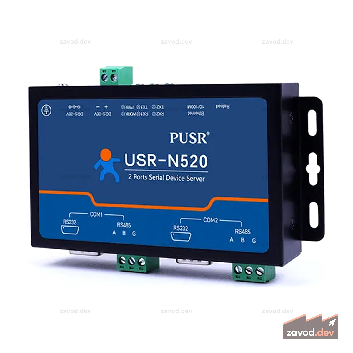 USR-N520 H7-6 Промышленный 2-портовый преобразователь RS232/RS485 или Ethernet