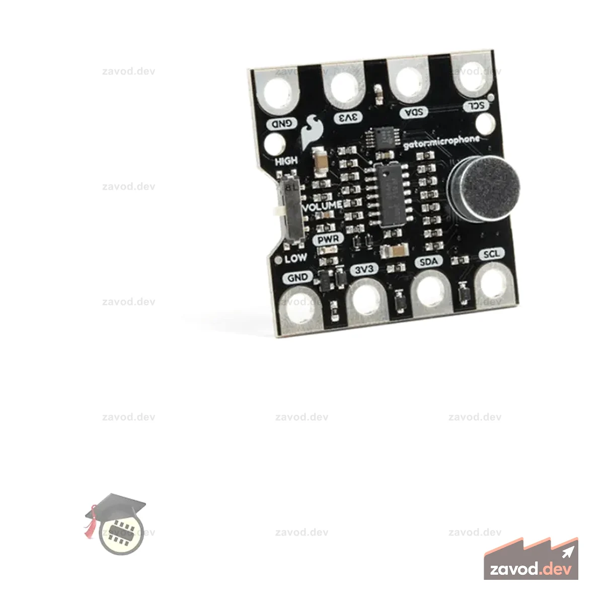 SparkFun gator: микрофон - дополнительная плата micro:bit