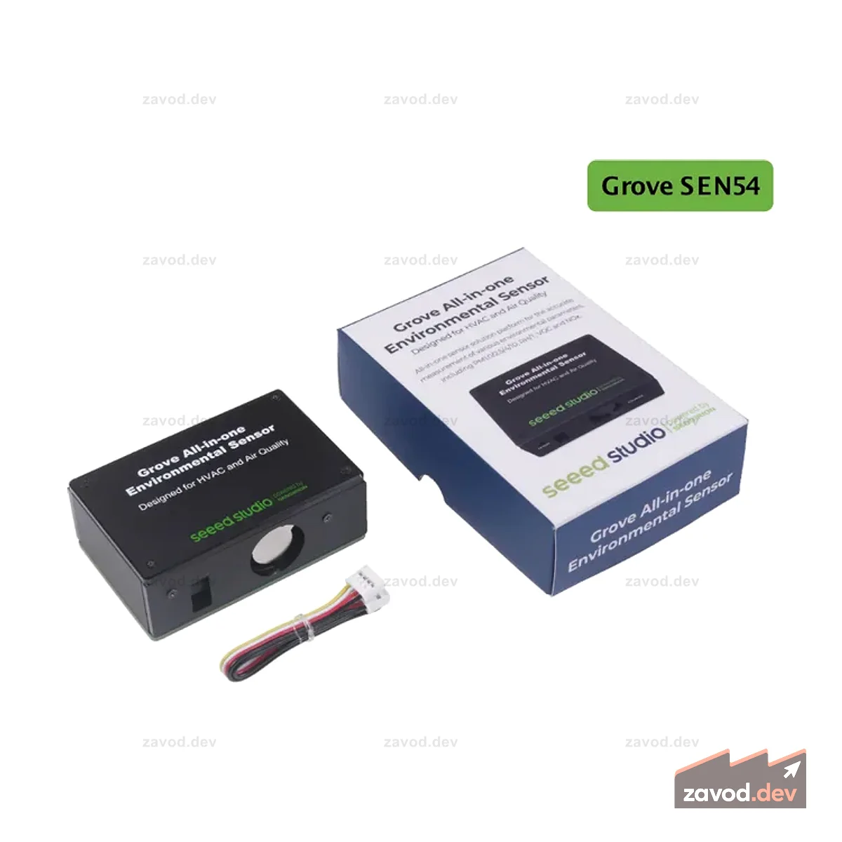 Grove - SEN54 Универсальный датчик окружающей среды - VOC, RH, Temp, PM1,0/2,5/4/10 с превосходной точностью и сроком службы
Характеристики